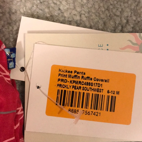 NWT Kickee Pants Print Muffin Ruffle Coverall - Picture 6 of 8